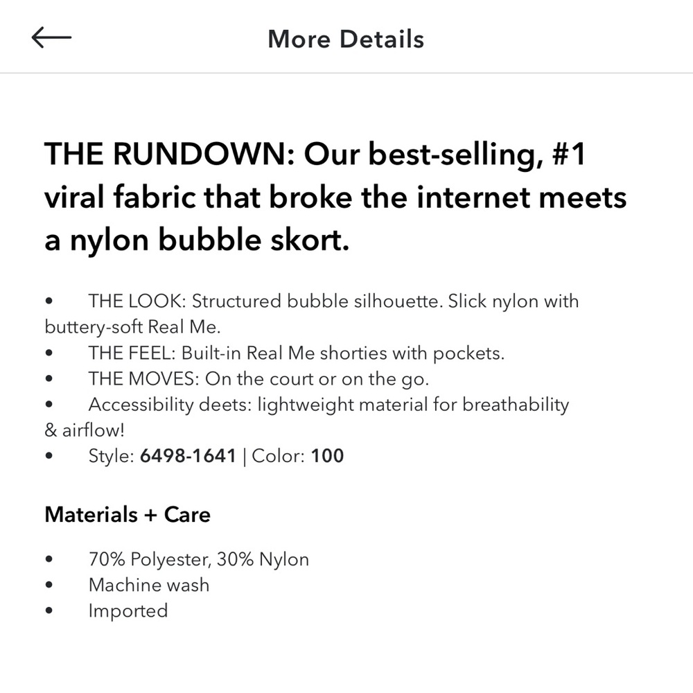 OFFLINE BY AERIE Real Me White Bubble Skort - Small - Picture 9 of 13